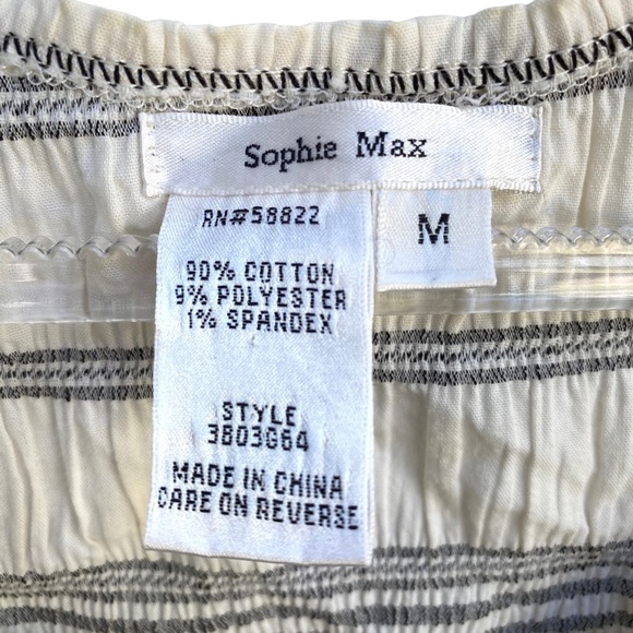 Sophie Max Gray & White A-line Silhouette Scooped Neck Lightweight Dress Size M - Picture 2 of 6